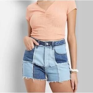 Wild Fable Patchwork Denim Shorts Size 6